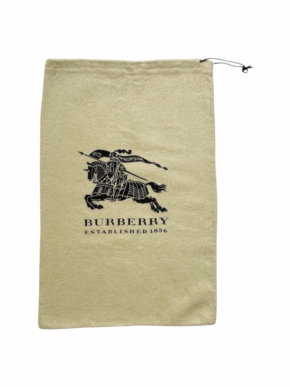 Vintage Burberry Dust Bag Beige Equestrian Knight Drawstring Pouch 14" x 9"